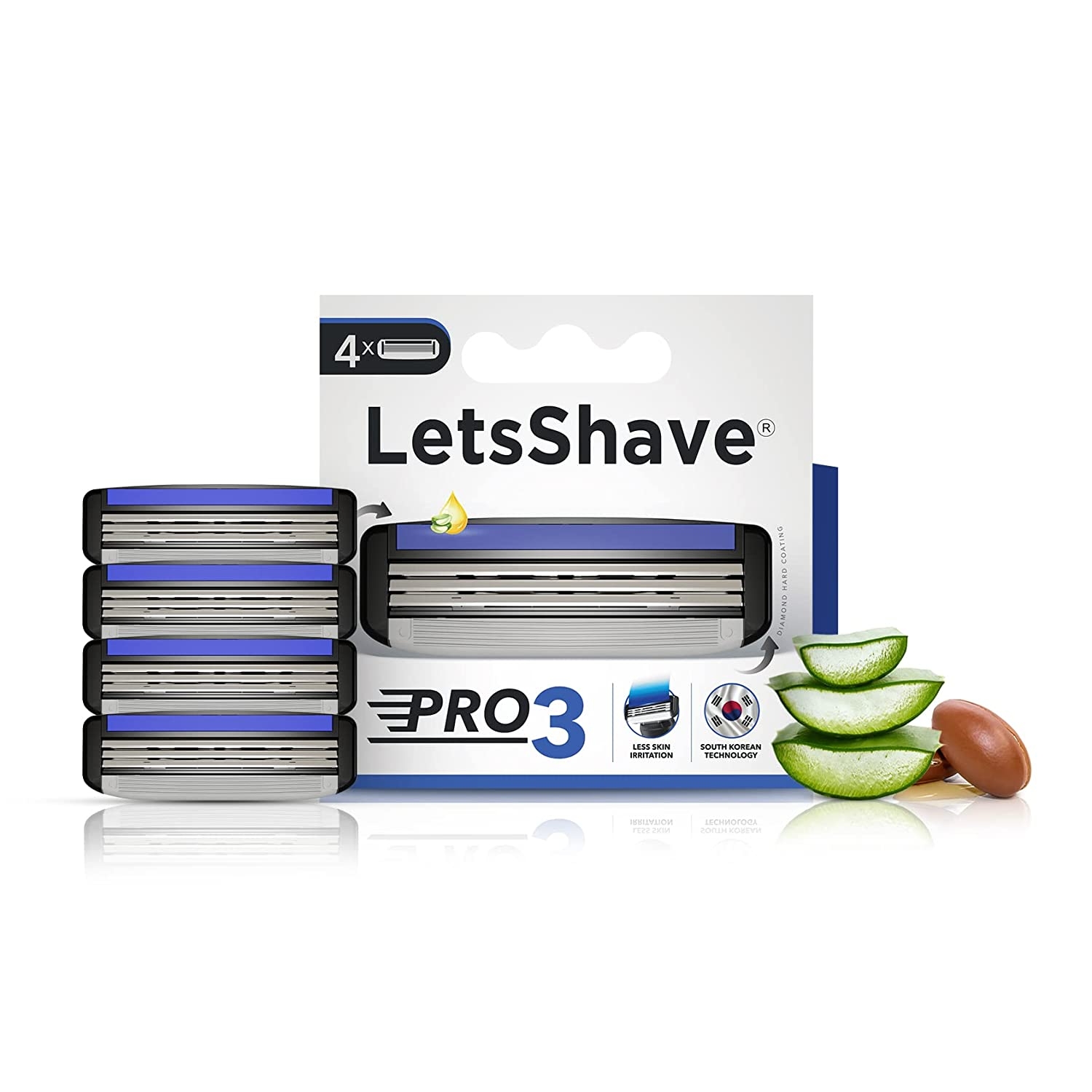 LetsShave | LetsShave Pro 3 Shaving Blades - Pack of 4 Razor Blades