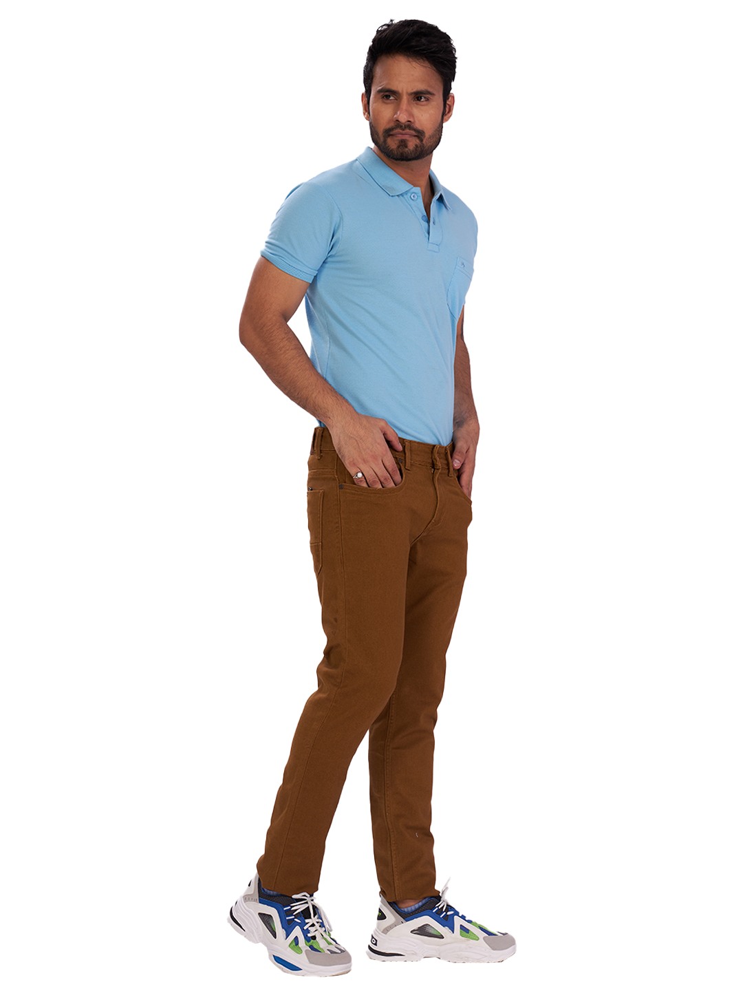D'cot by Donear Men's Brown Cotton Jeans