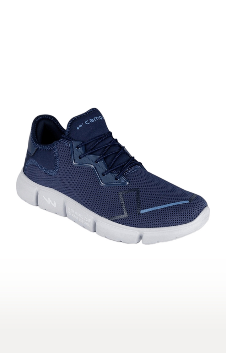 Girls Madrid Blue Mesh Outdoor Sports Shoes