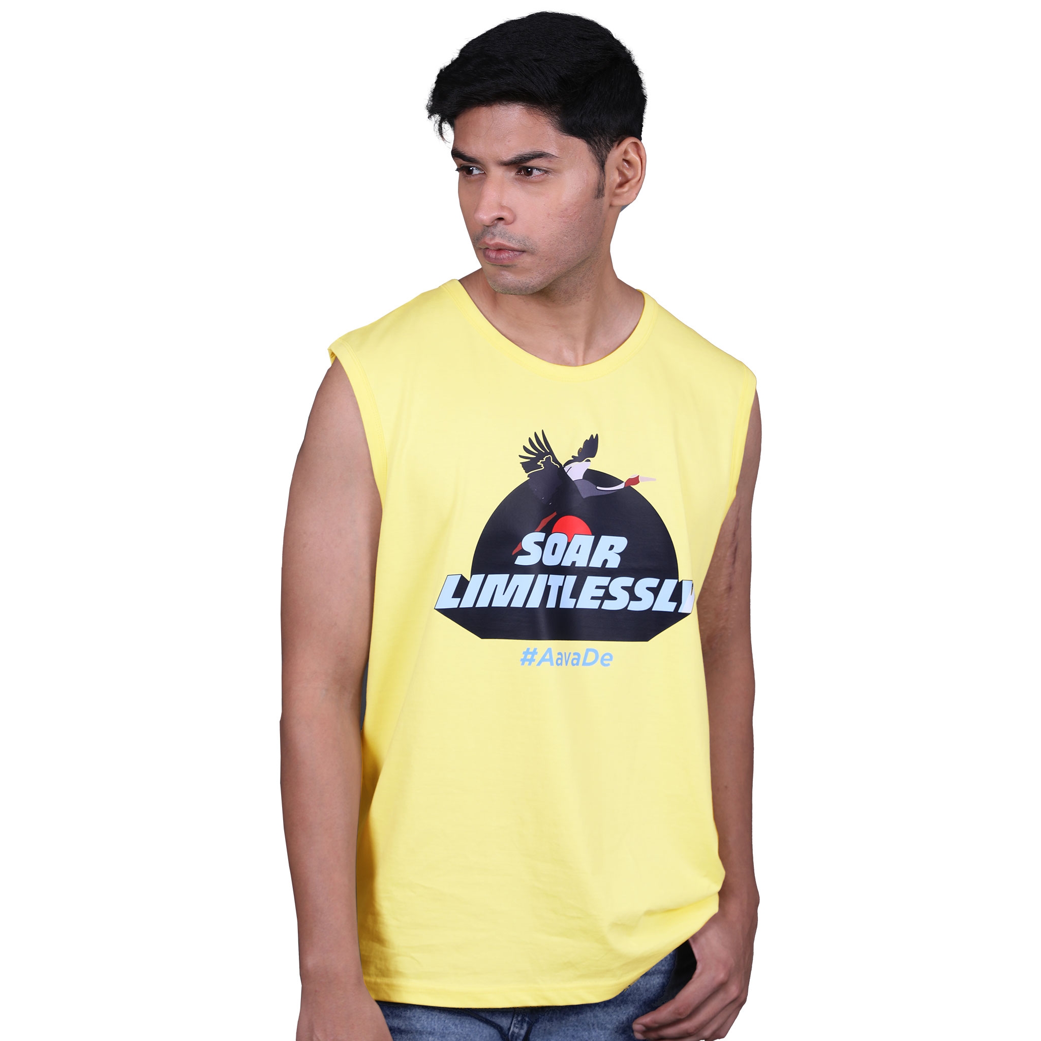 Shop The Arena | GT X KGL: Soar Limitlessly Sleeveless T Shirt - Lemon Yellow