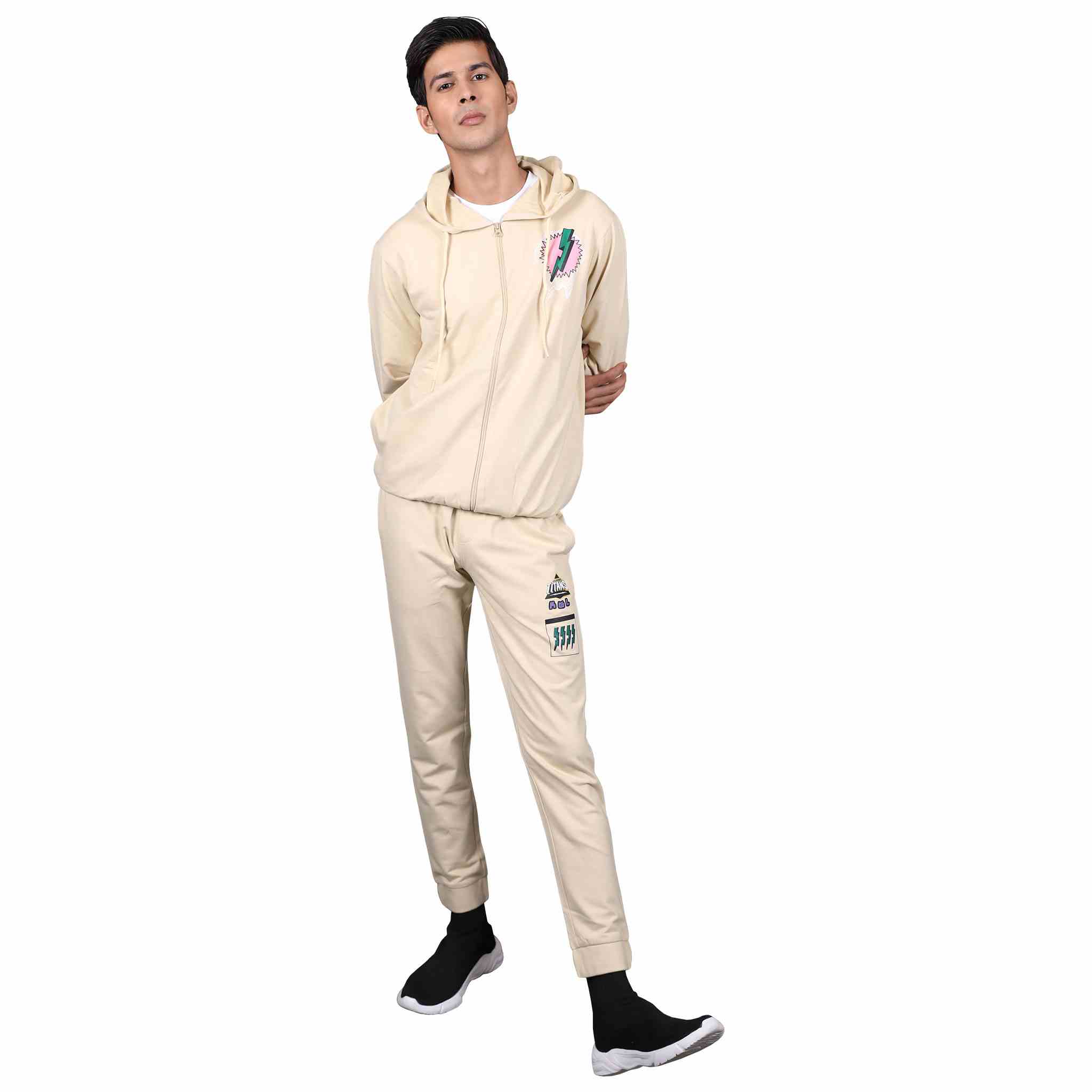 GT X KGL: Lightening Strike Joggers - Beige