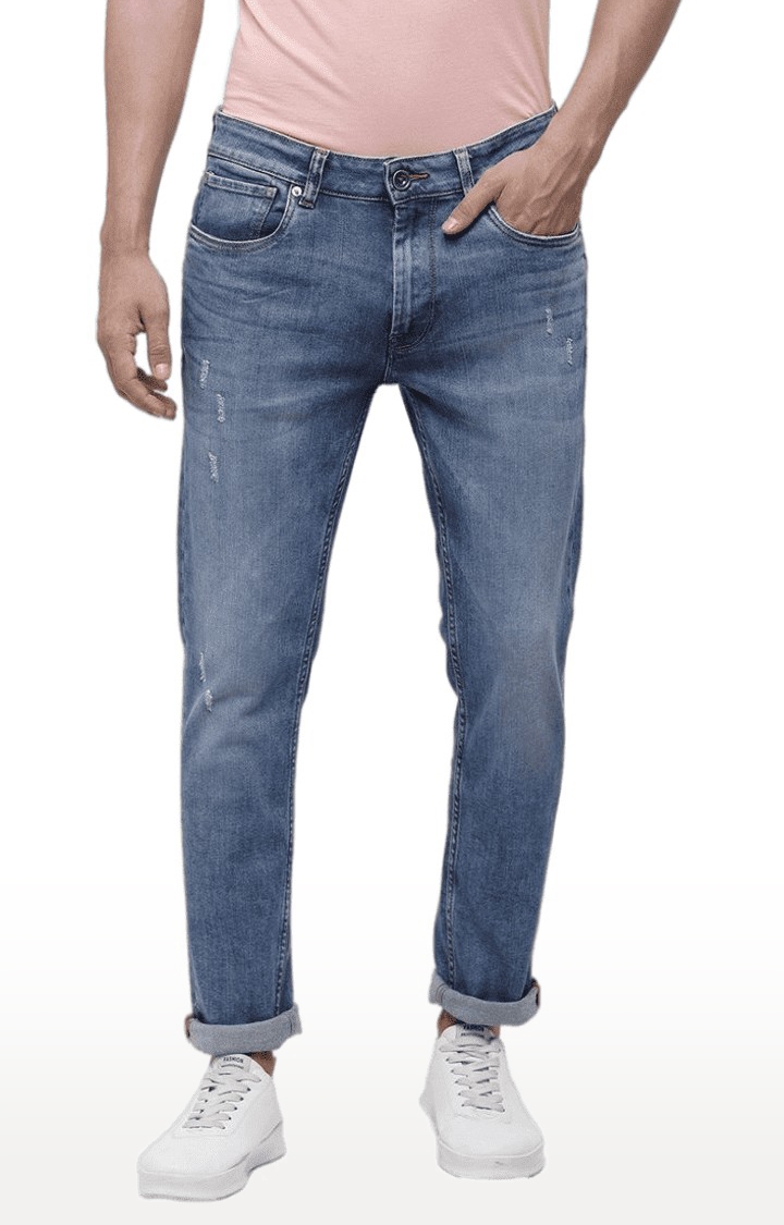 Voi Jeans | Men's Blue Cotton Slim Jeans