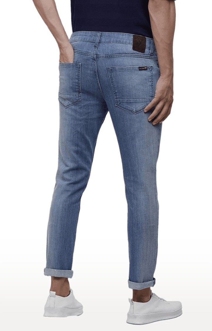 Men's Blue Cotton  Regular Jeans