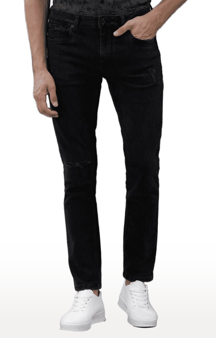 Voi Jeans | Men's Black Denim Tapered Jeans