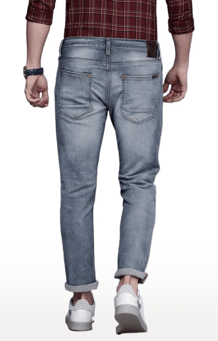 Men's Blue Polycotton Slim Jeans