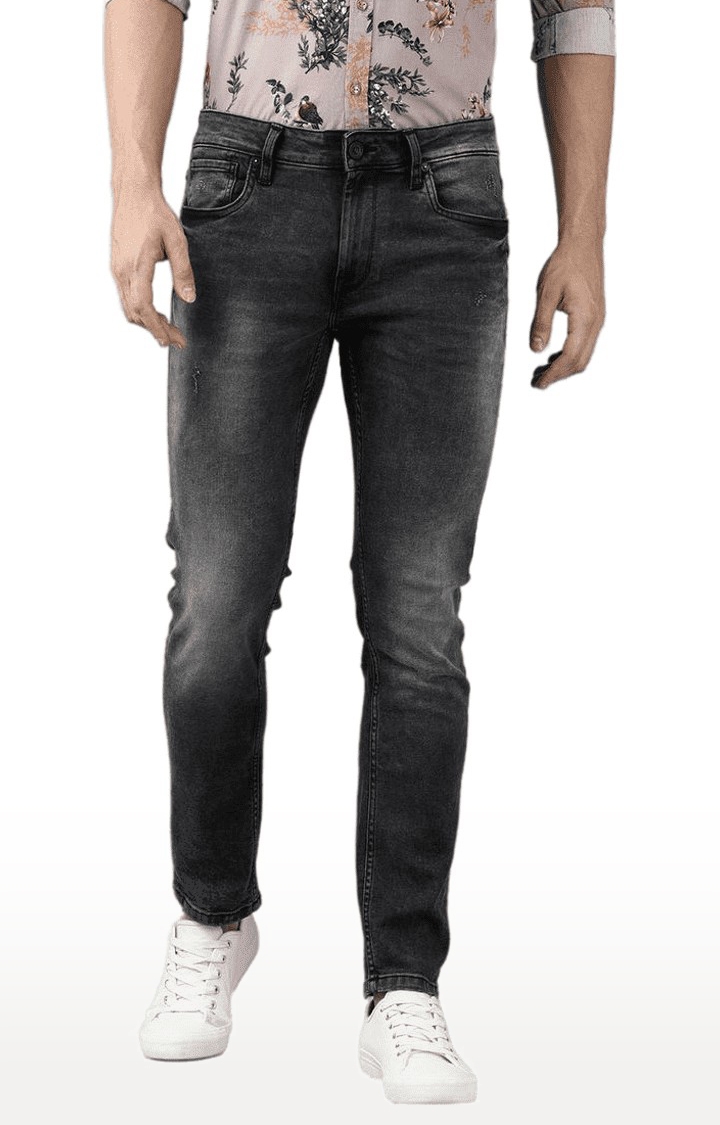 Men's Grey Polycotton Jeans