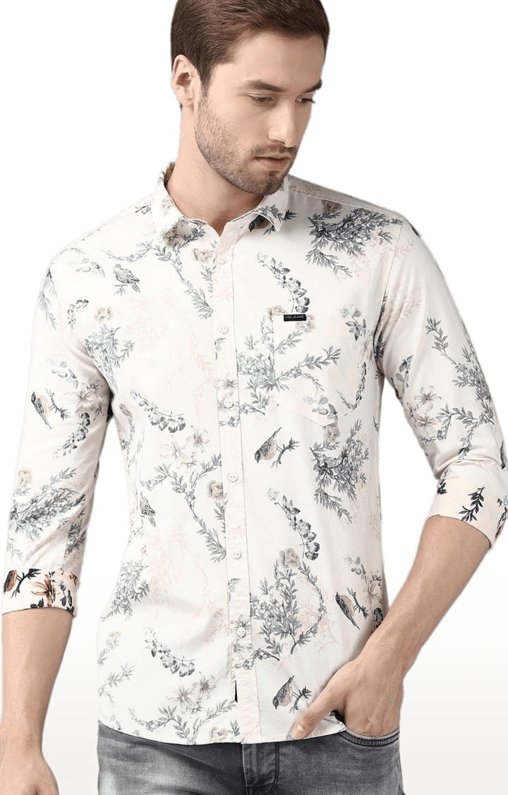 Men's Multicolour Cotton Floral Casual Shirt