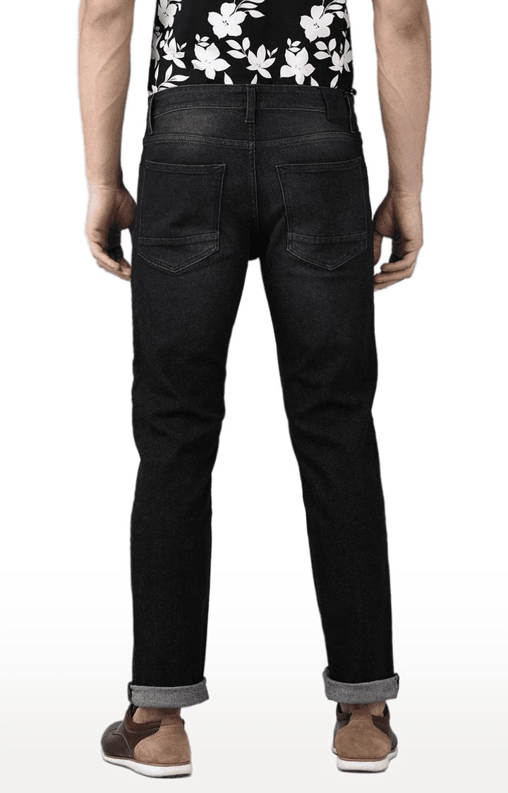 Men's Black Cotton  Regular Jeans