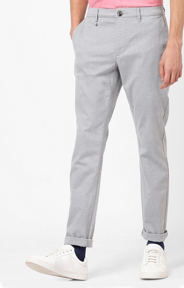 Buy Mens Cotton blend Viscose Lycra Formal Trousers  Tapered Fit Full  Length Soft and Comfortable with Pockets and Zip Fly  Ideal for Office  and Everyday Wear Grey at Amazonin