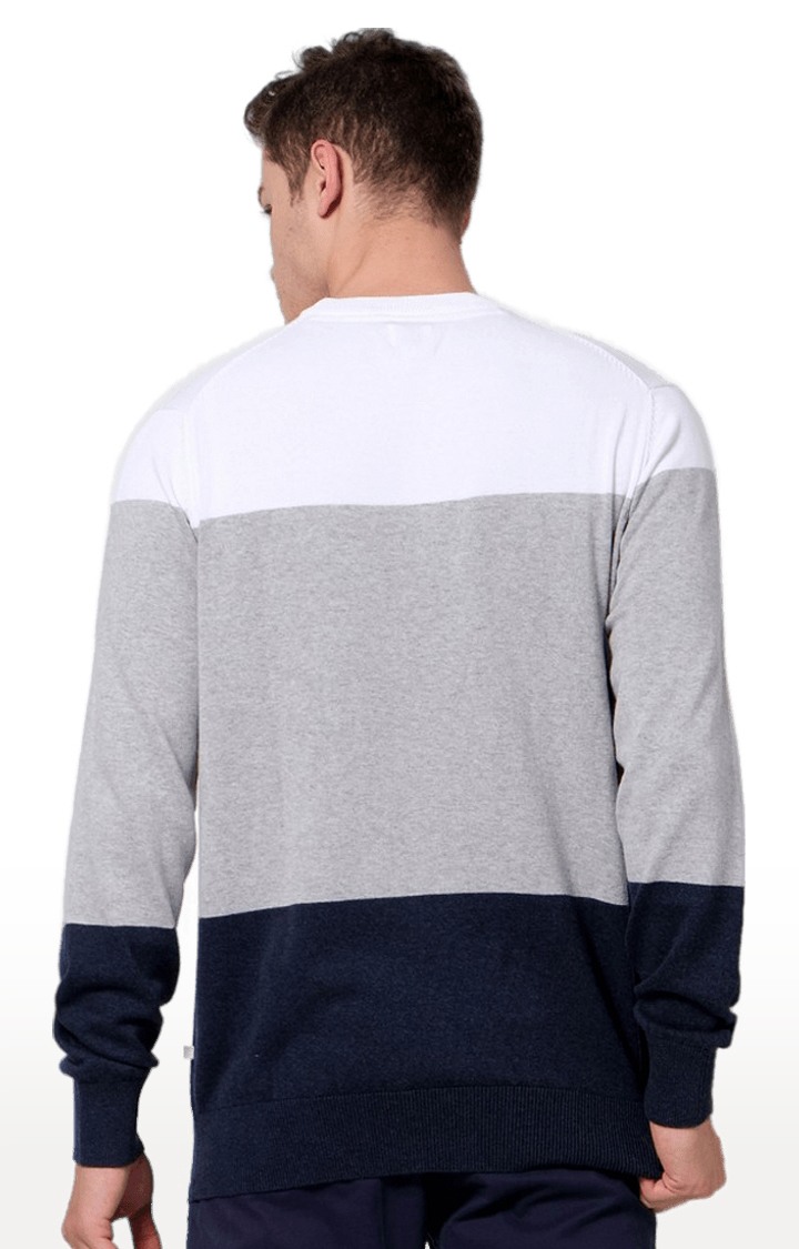 Men's Multicolor Cotton Colourblock Sweaters