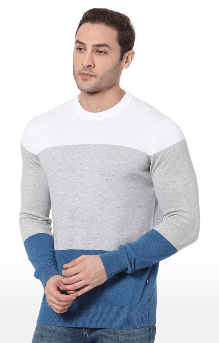 Men's Multicolor Cotton Colourblock Sweaters