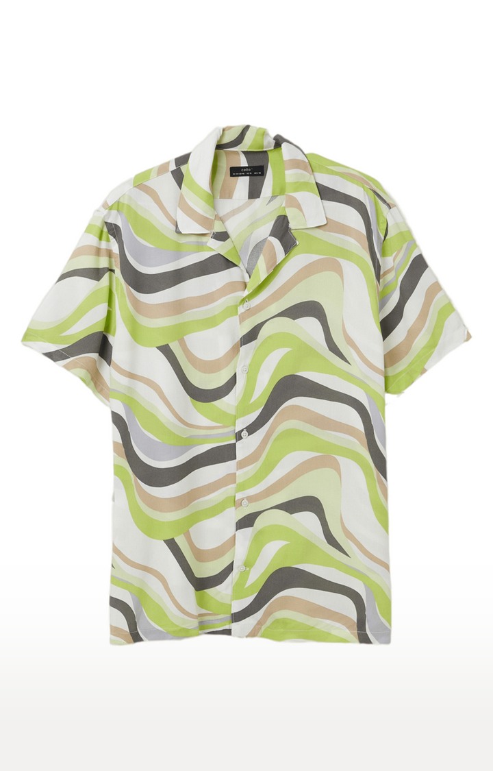 Men's Multicolor Cotton Printed Casual Shirt