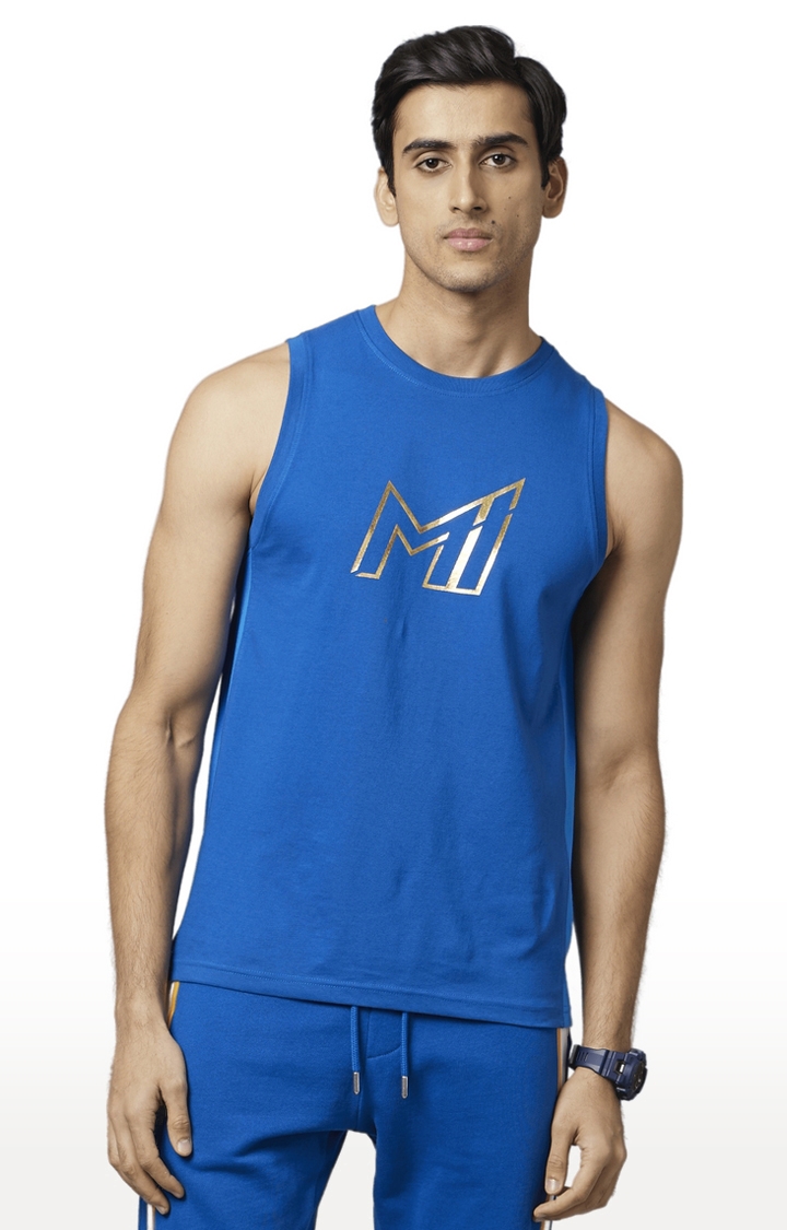 celio | MI: Logo Blue Cotton Vest
