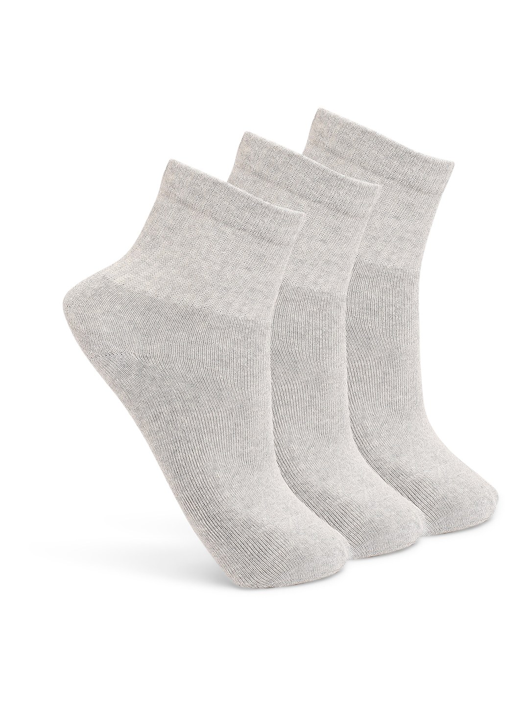 spykar | Underjeans by Spykar Men Grey & Melange Cotton Socks - Pack Of 3