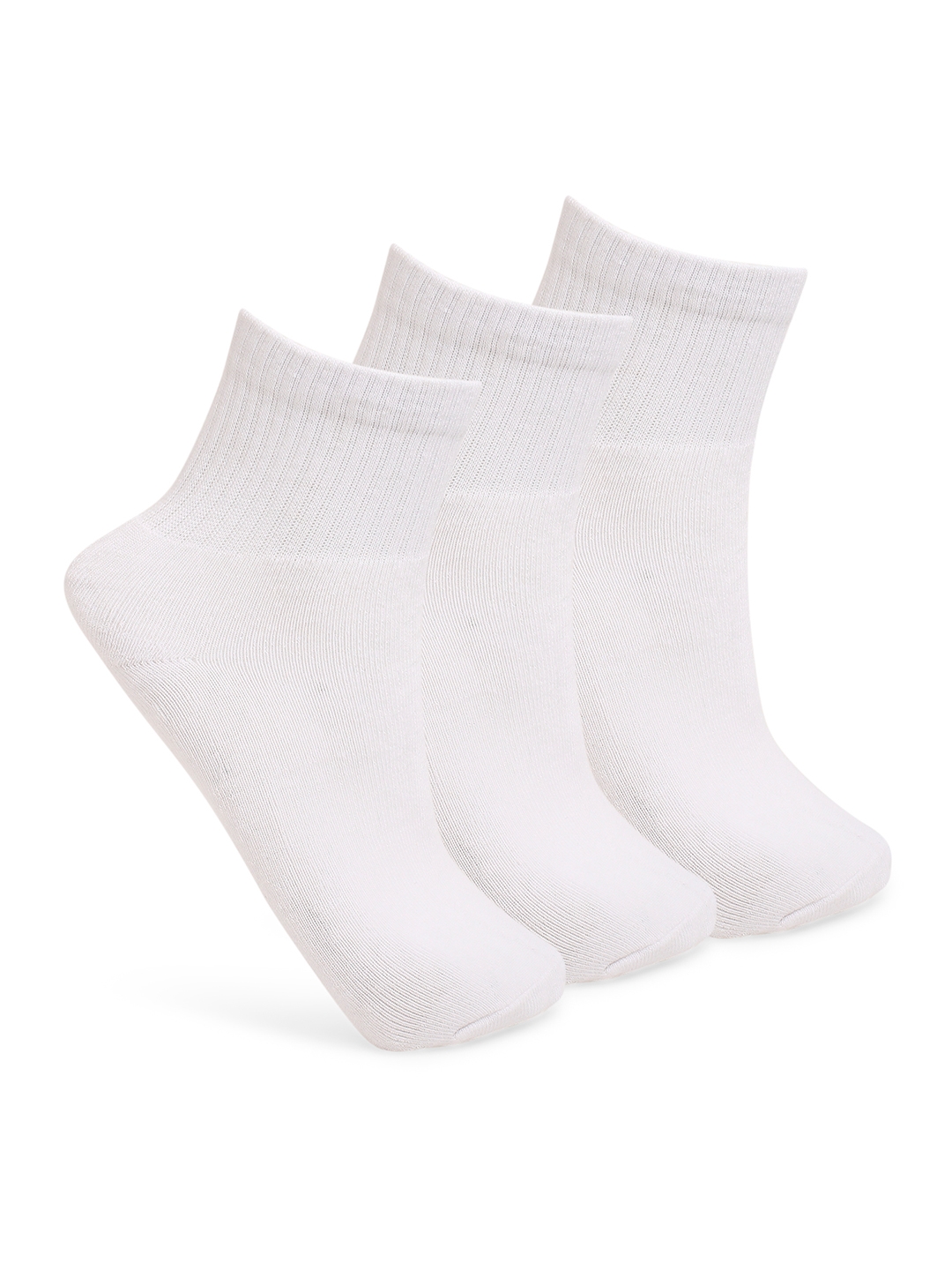 Underjeans by Spykar Men White Cotton Socks - Pack Of 3