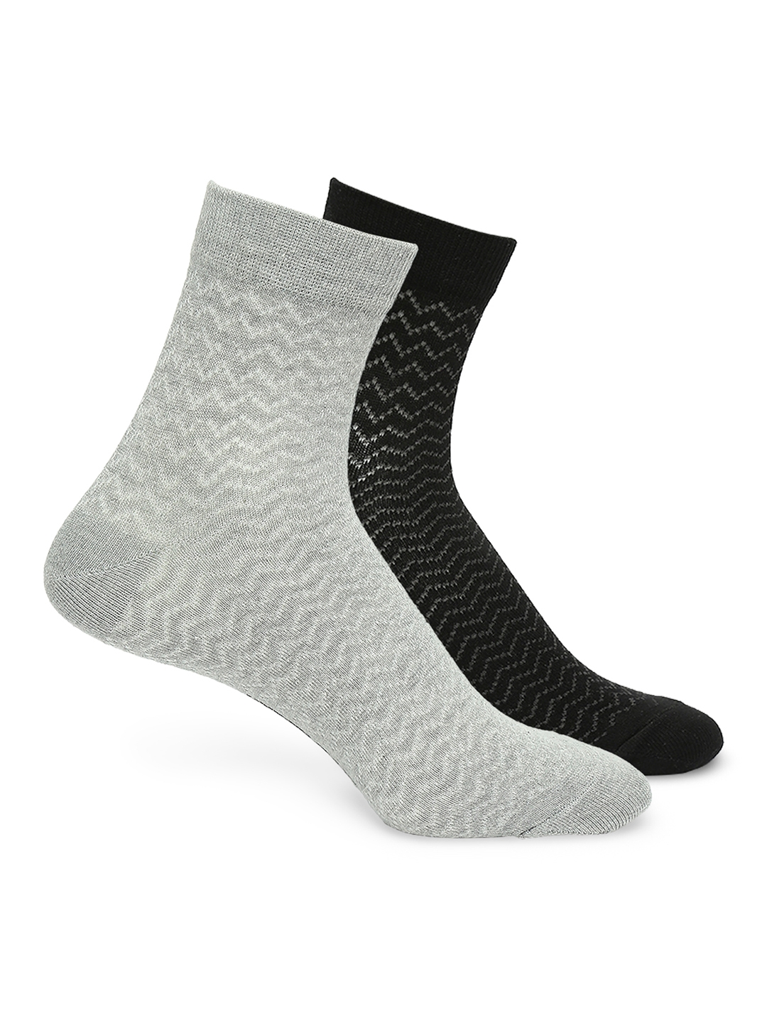 spykar | Underjeans by Spykar Premium Black & Grey Melange Ankle Length Socks - Pack Of 2