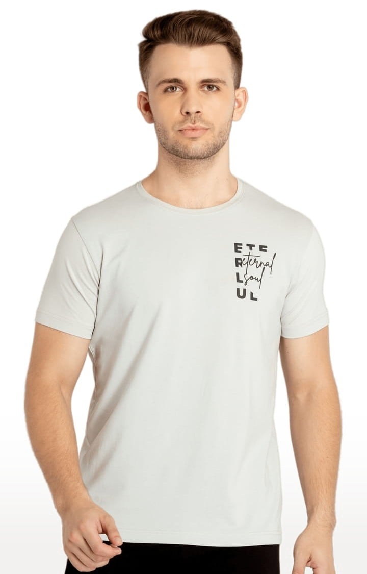 Status Quo | Men's Grey Cotton Solid Regular T-Shirt