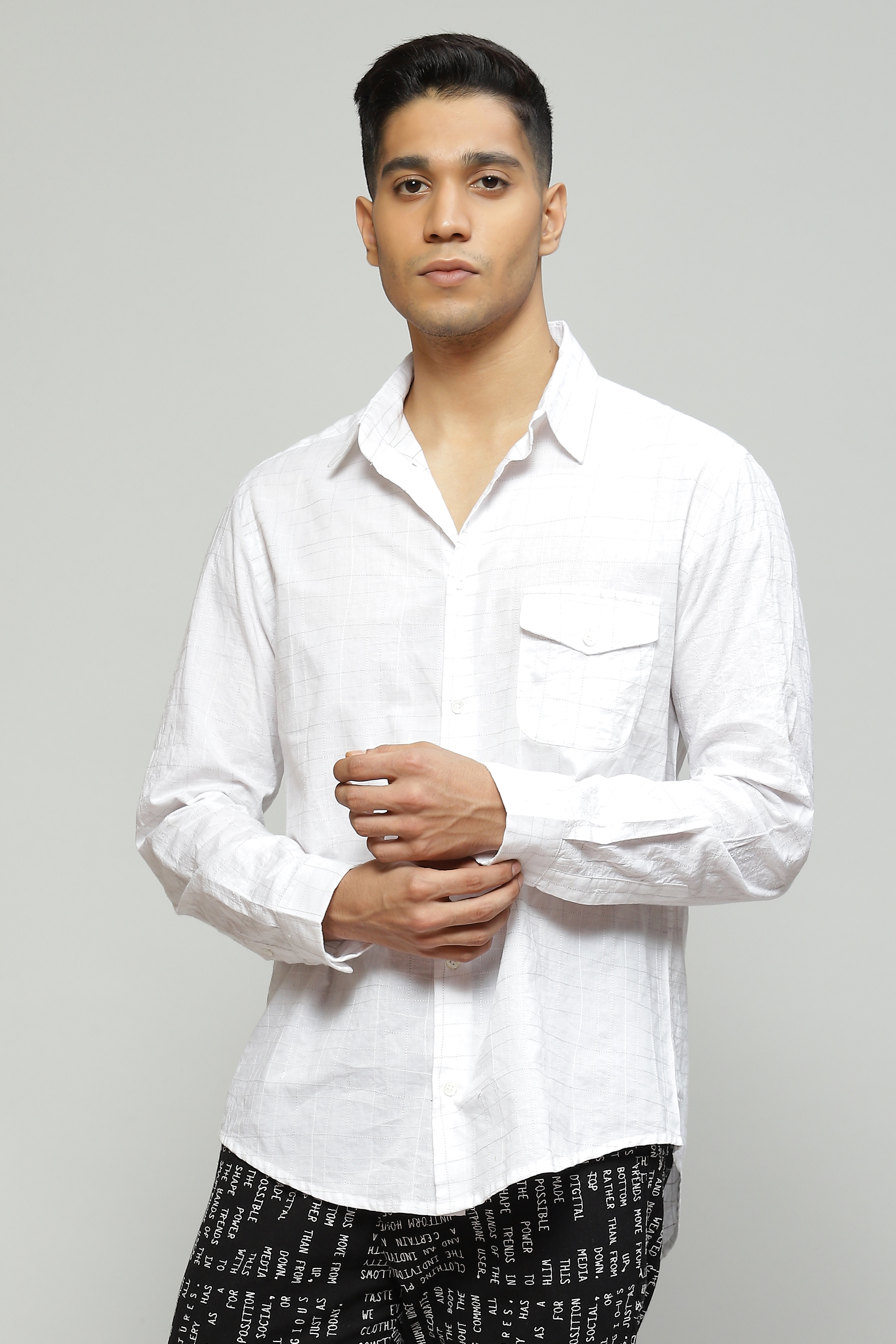 ABRAHAM AND THAKORE | Quilted Cotton Shirt