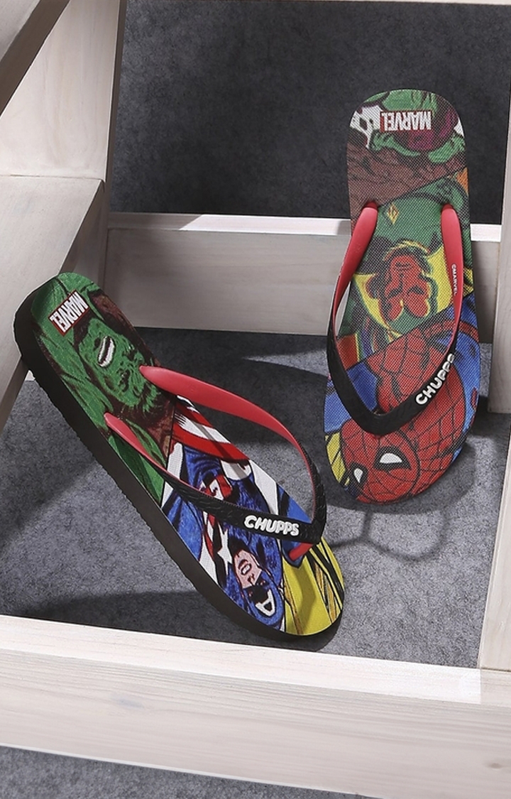 Chupps | Women's Multicolor Marvel Vintage Natural Rubber Slippers