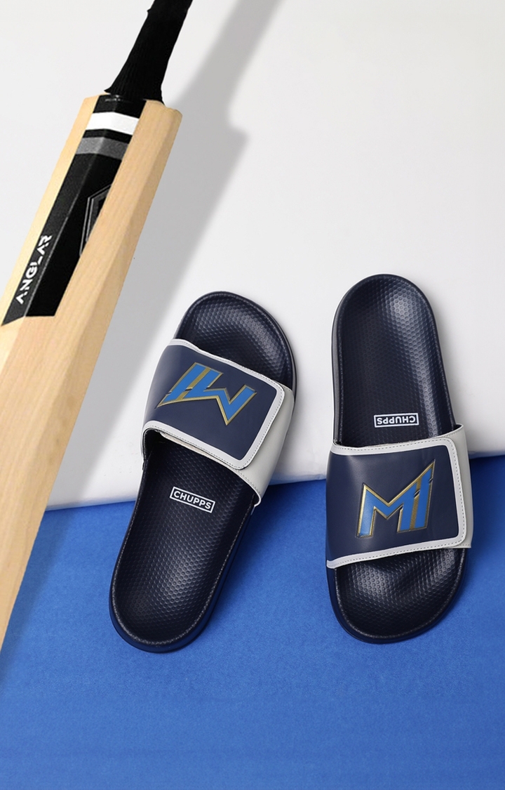 Men's Blue Mi: Official Velcro Slider Flip Flops