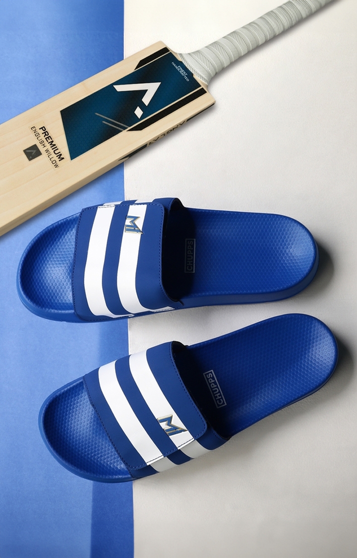 Men's Blue Mi: Official Velcro Slider Flip Flops