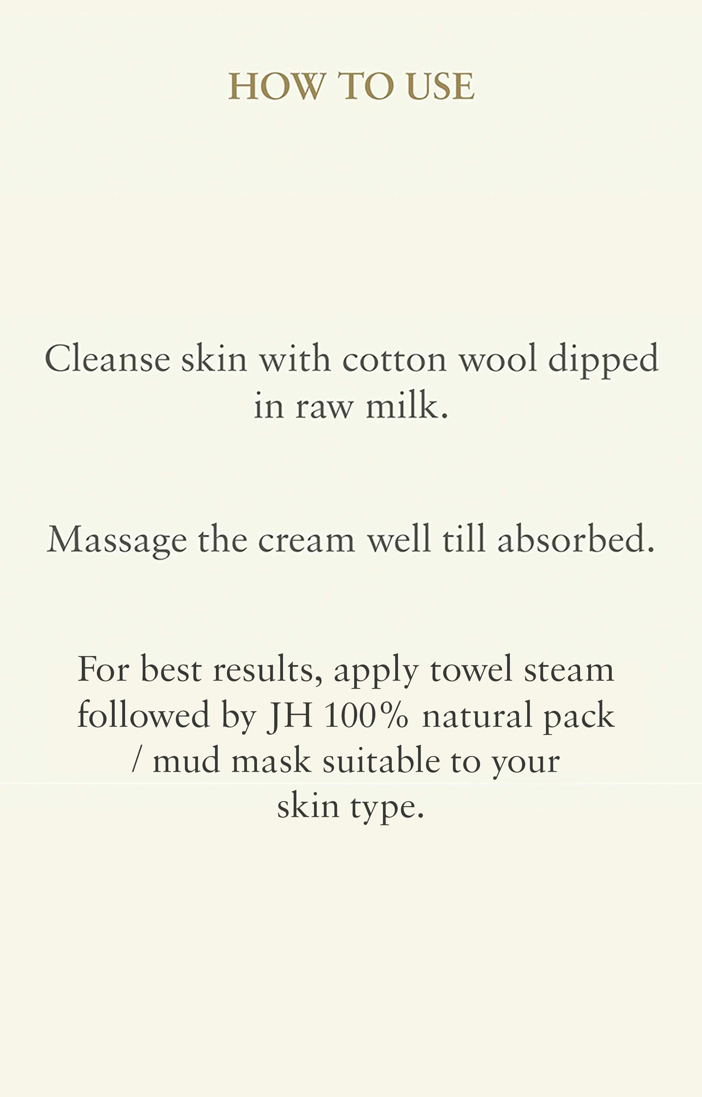 Herbal Nourishing Massage Cream