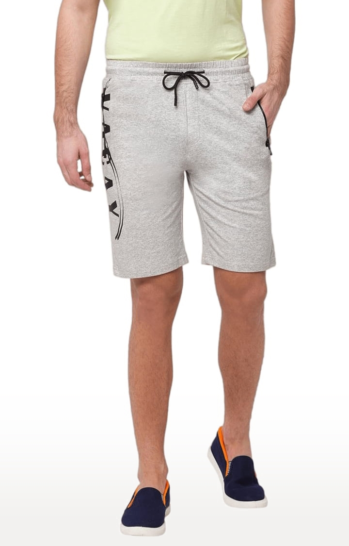 Men's Grey Printed Shorts