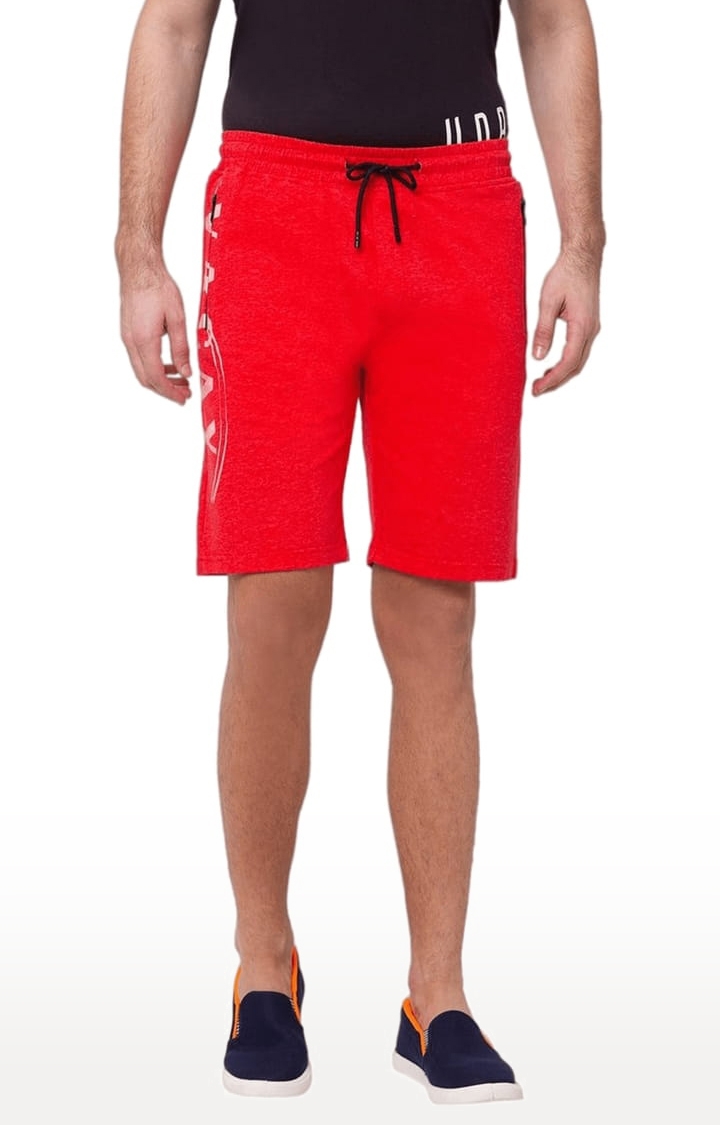 Men's Red Printed Shorts