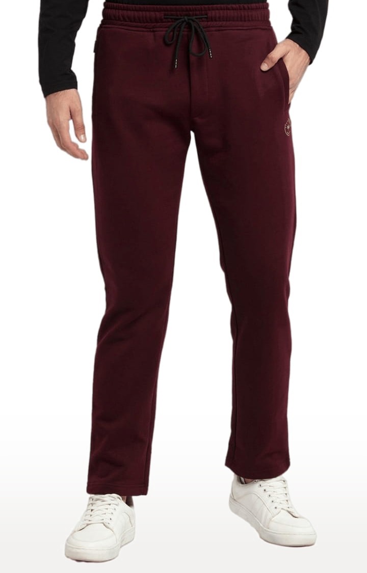 Status Quo | Men's Red Fleece Solid Trackpant