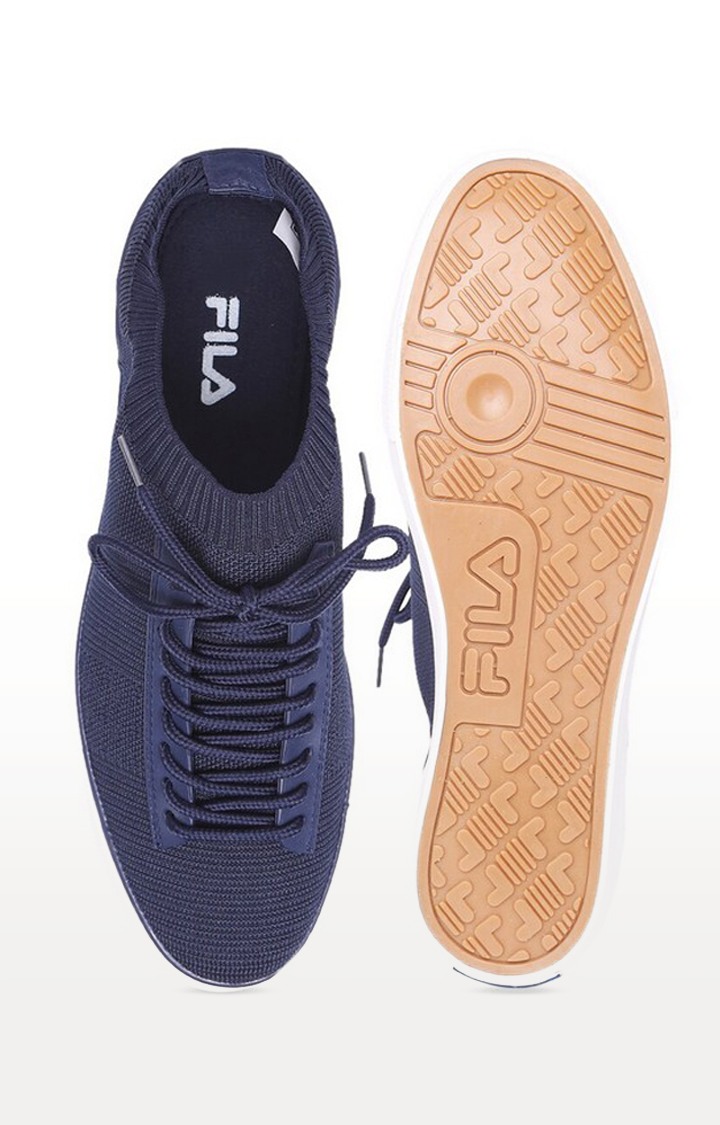 blue fila trainers