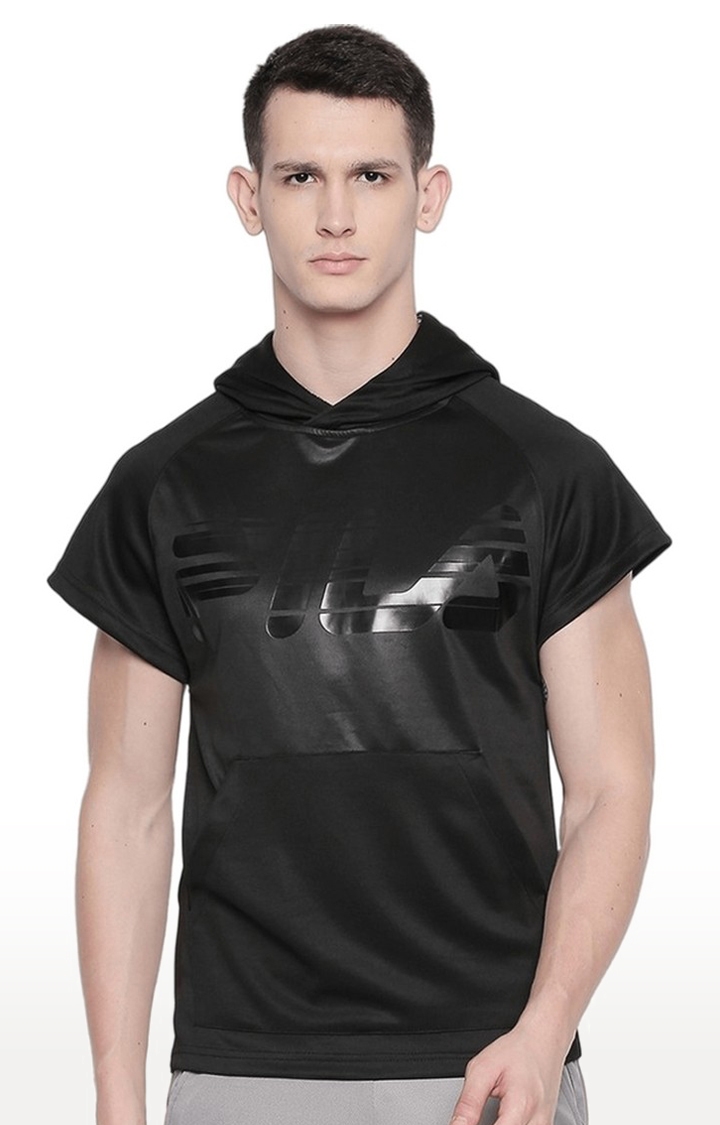 Men's Black Polyester Activewear Jackets