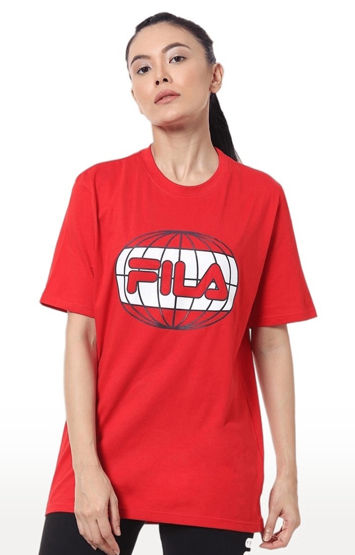 Women's Red Cotton T-Shirts