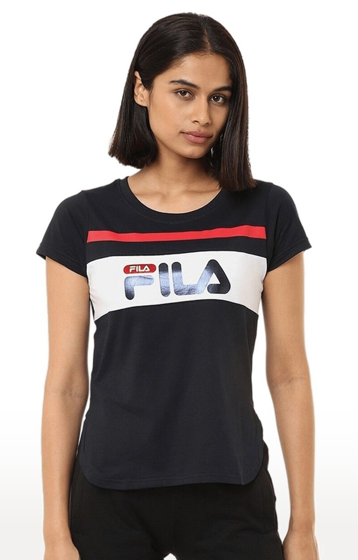 Women's Blue Cotton T-Shirts