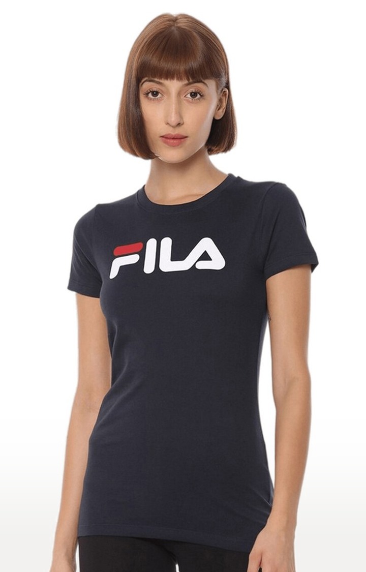 Women's Blue Cotton T-Shirts