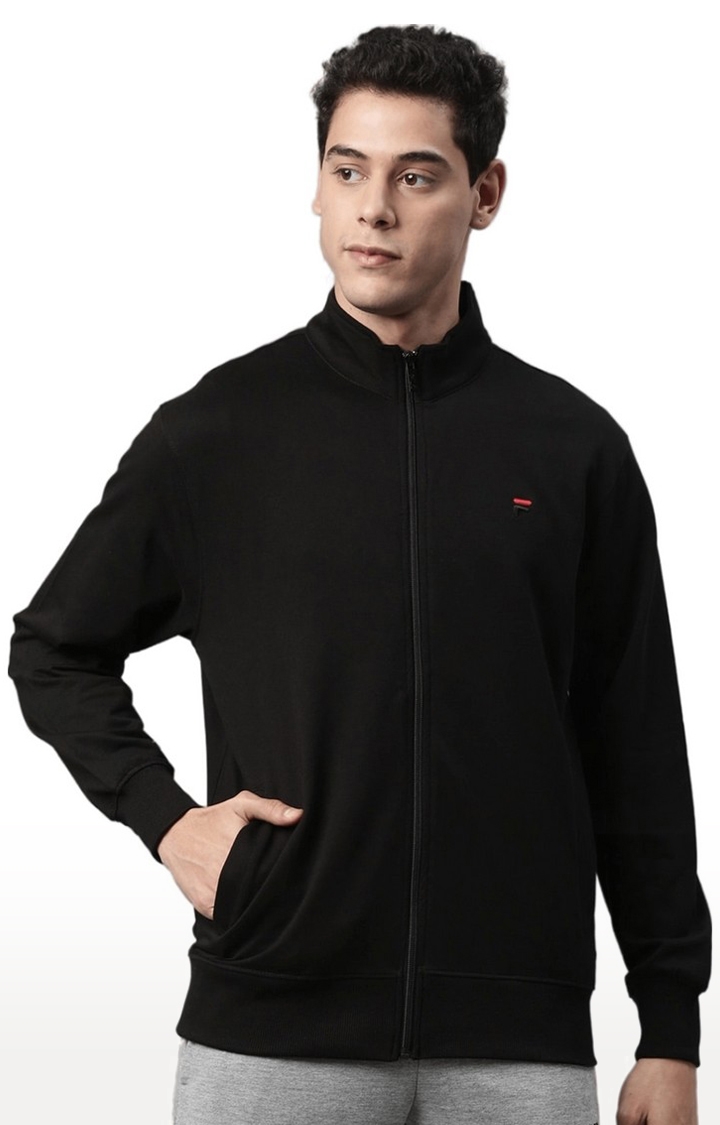 Men's Black Cotton Activewear Jackets