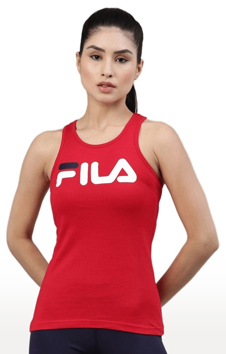 Women's Red Cotton Tank Top