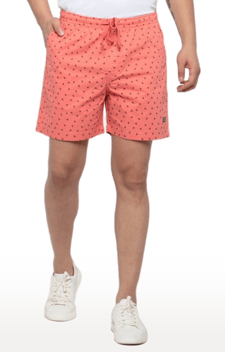 Men's Pink Printed Shorts