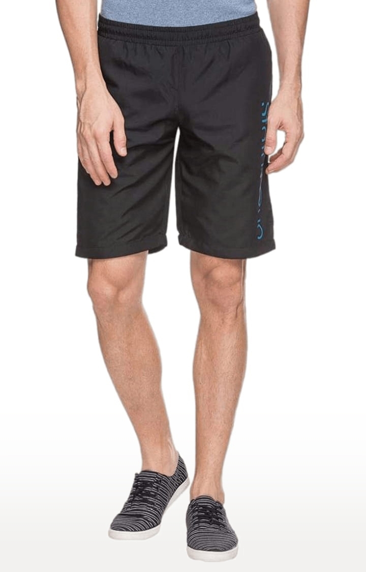 Men's Black Printed Shorts