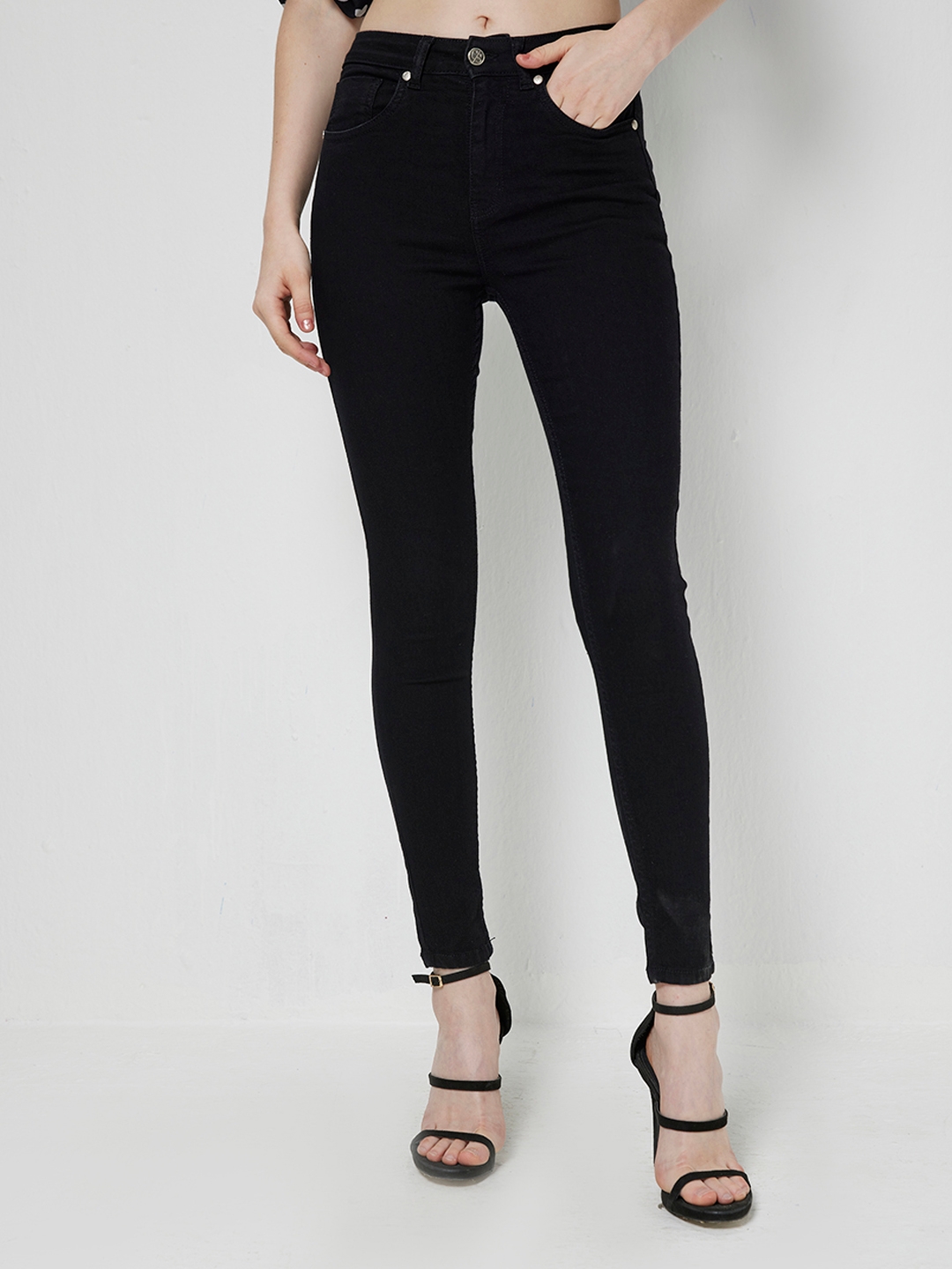 Cover Story | Black Slim Fit High Rise Jeans