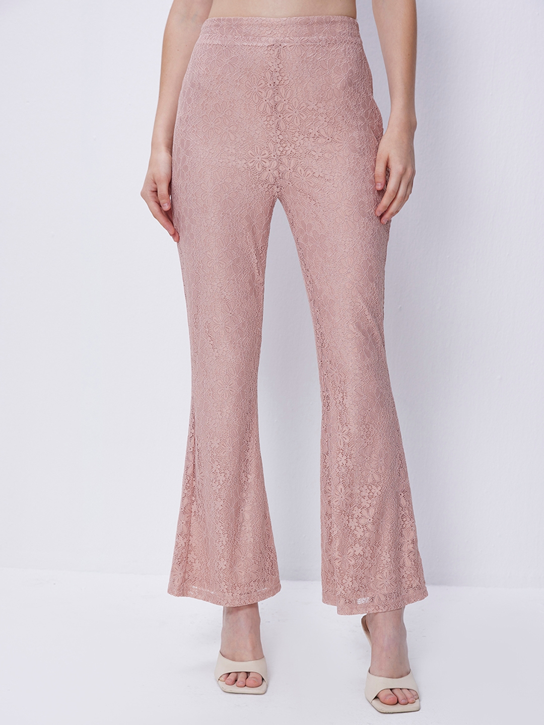 Cover Story | Pink Lace Wide Leg Trouser