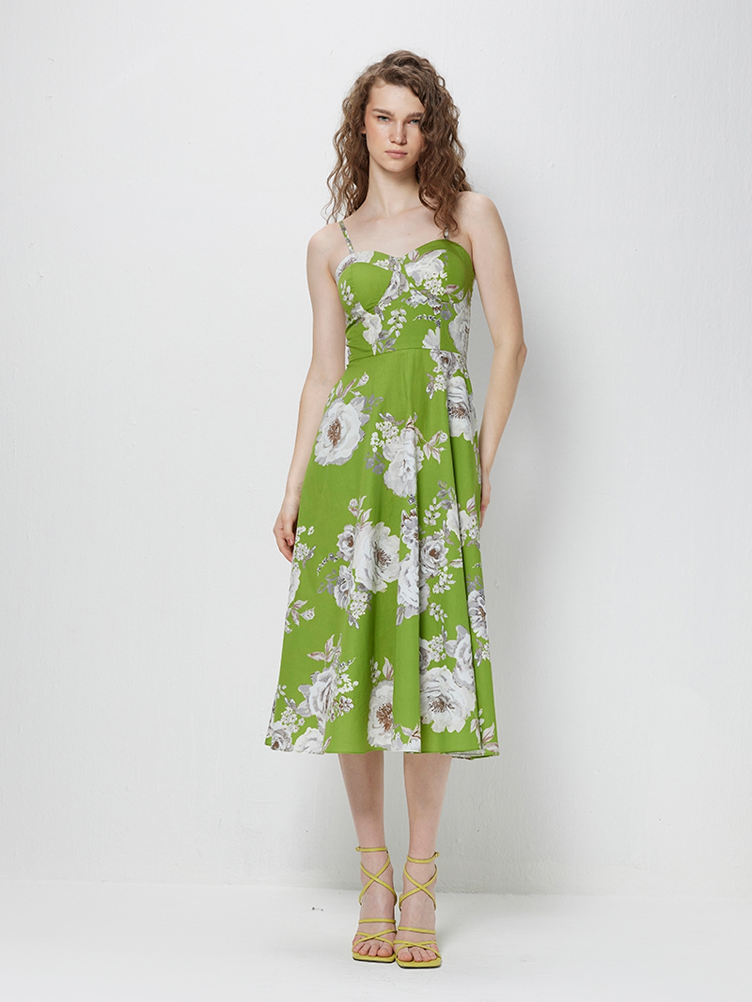 Cover Story | Green Floral Corset Dress