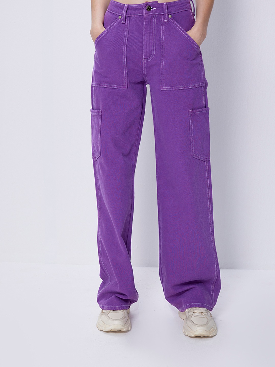 PURPLE RAIN CARGO MOTION DENIM JEANS