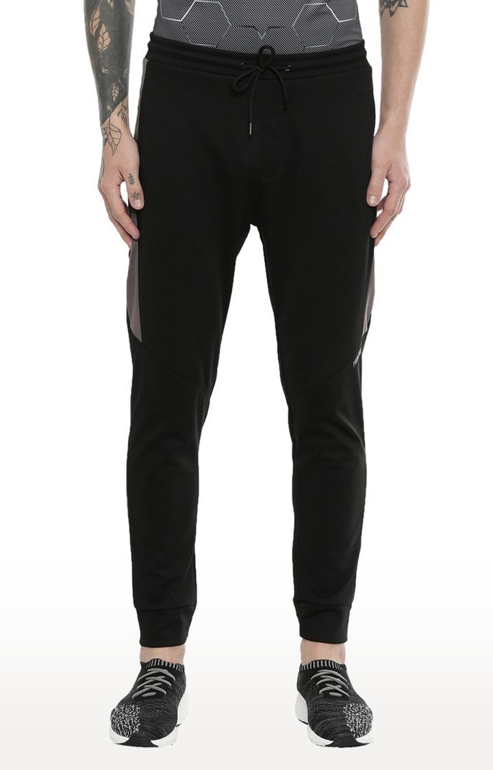 Men S Black Cotton Solid Trackpants