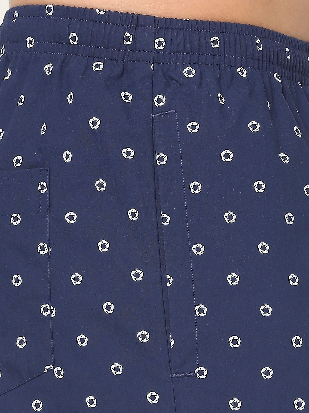 Underjeans by Spykar Premium Cotton Printed Men Navy Pyjama