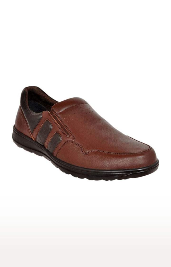 Men's Brown Leather Formal Slip-ons
