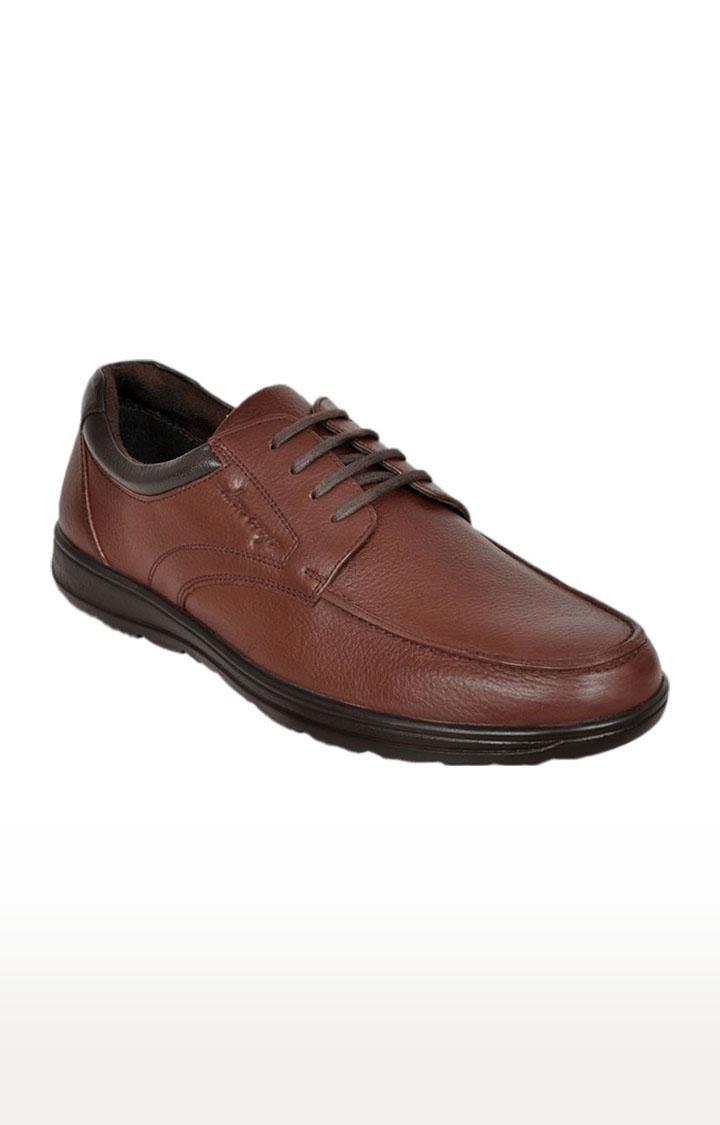 Allen Cooper | Men's Brown Leather Casual Lace-ups