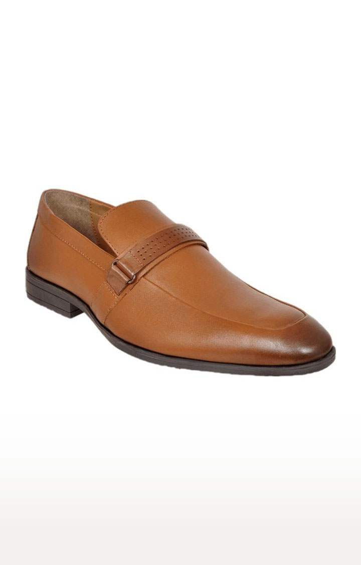 Allen Cooper | Men's Brown Leather Formal Slip-ons