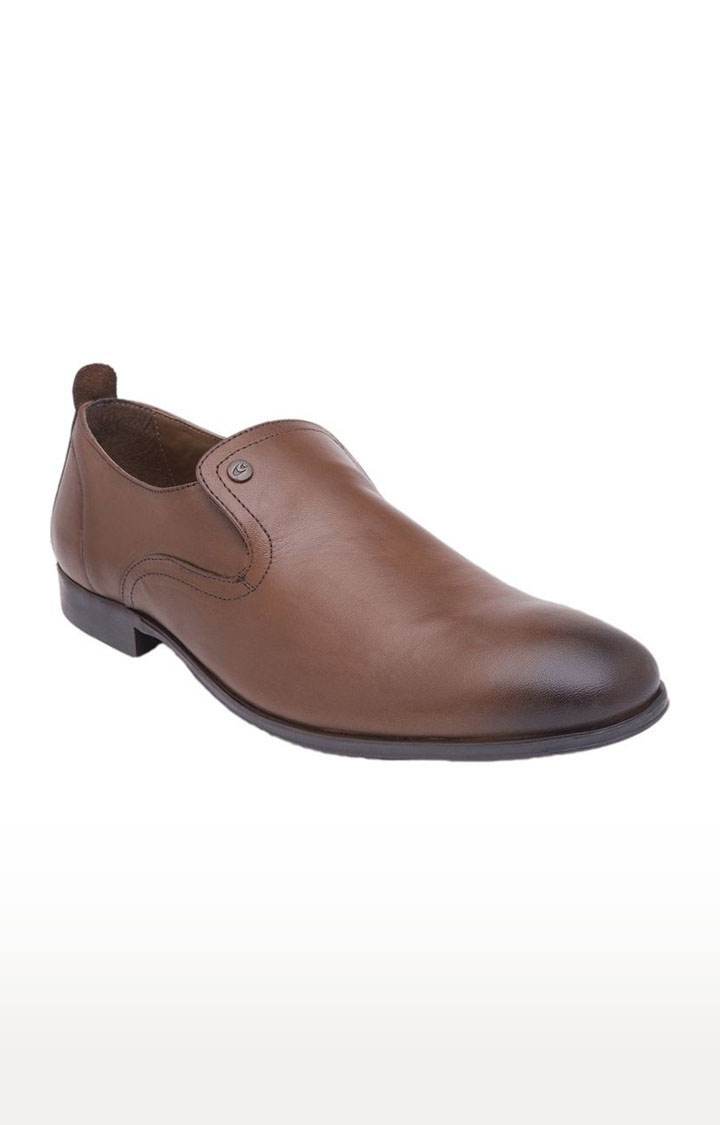 Allen Cooper | Men's Brown Leather Formal Slip-ons