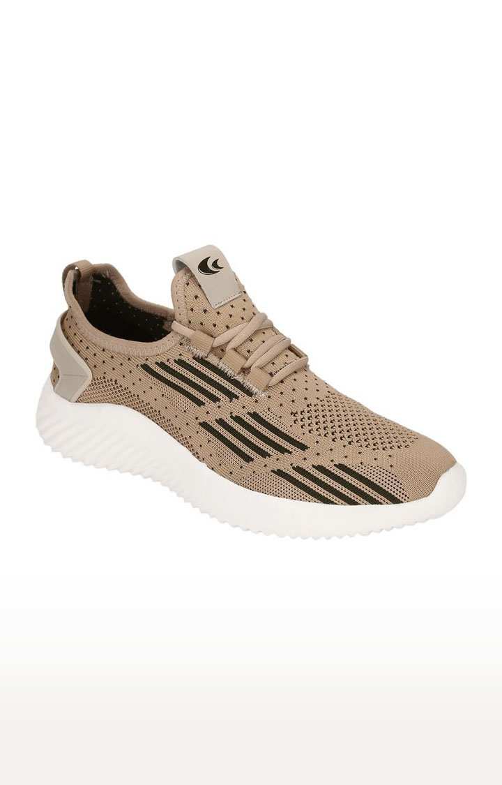 Men's Beige Mesh Running Shoes