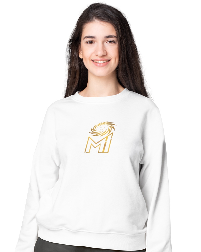 Dudeme | MI: Official Logo Women's Sweatshirt (Gold Foil)